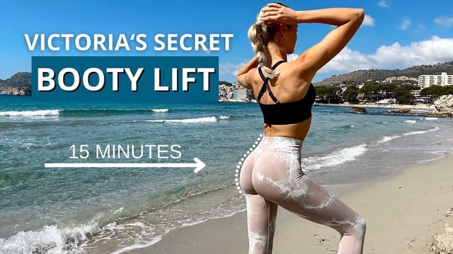 15-минутная тренировка на ягодицы в стиле Victoria’s Secret | Эффект booty lift
